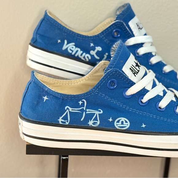 Converse Blue All Star Limited Edition Libra Zodiac Women's Sneakers - Picture 3 of 16